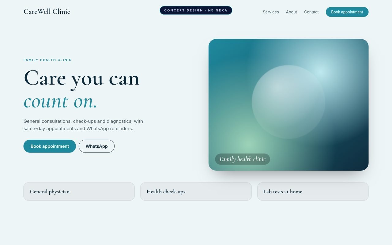 Concept clinic website