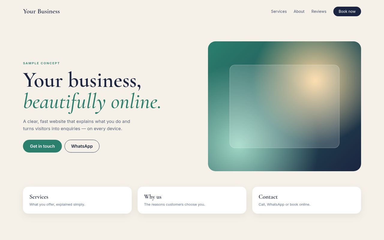 Sample website concept