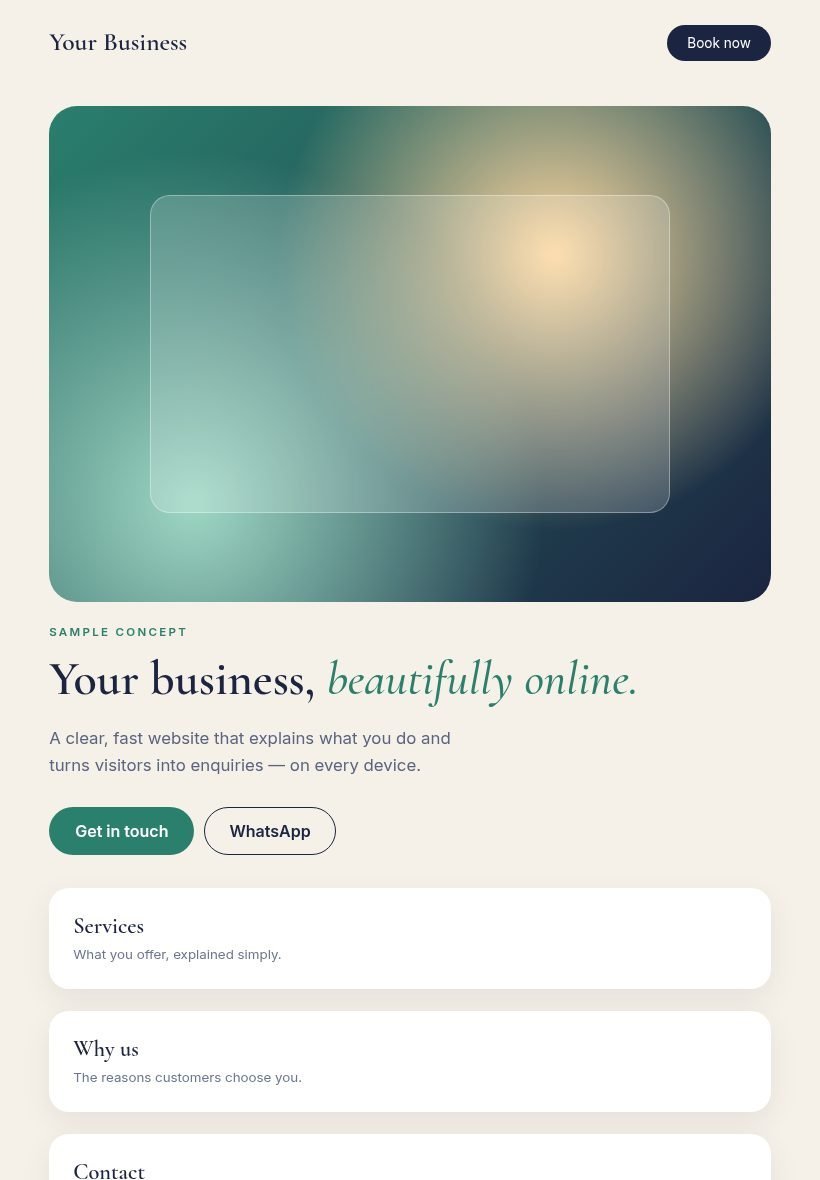 Website layout concept