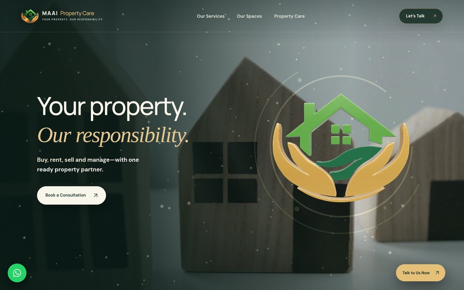 MAAI Property Care website homepage